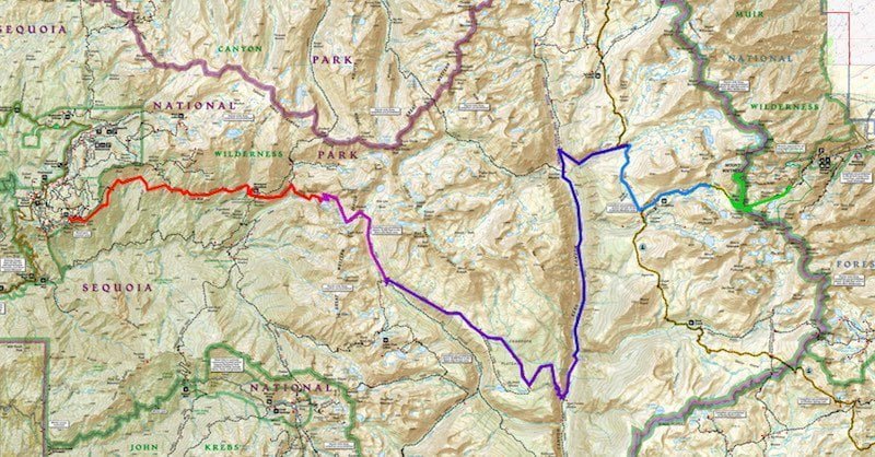 high sierra trail map