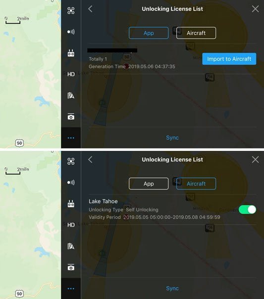 dji fly safe unlocking