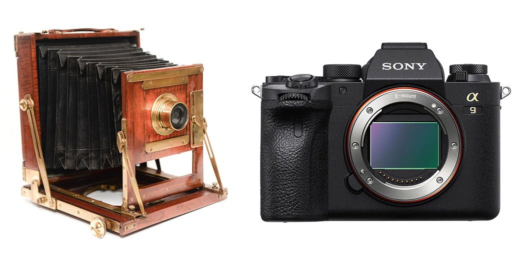 old and new cameras