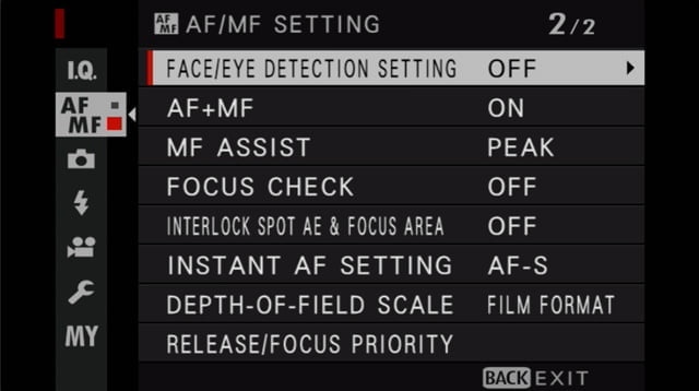 fuji af menu page 2