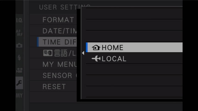 fujifilm date/time travel setting