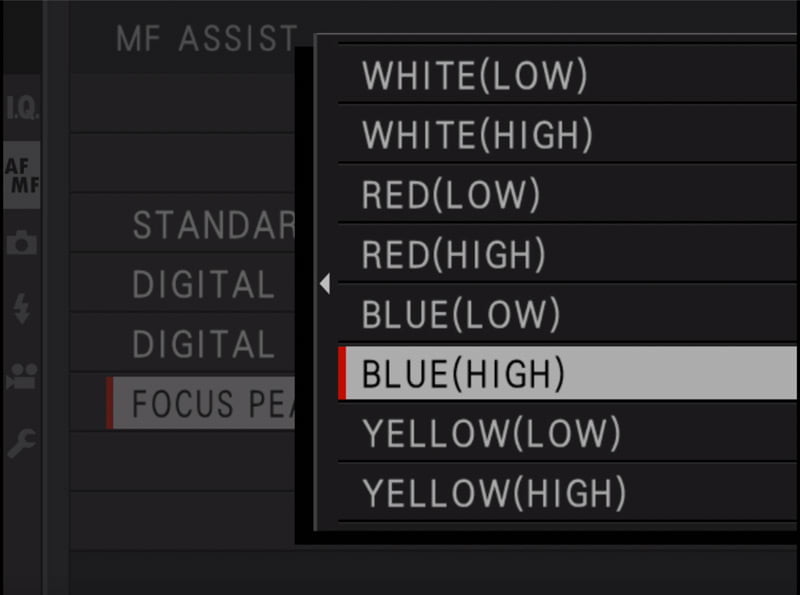 fujifilm focus peaking