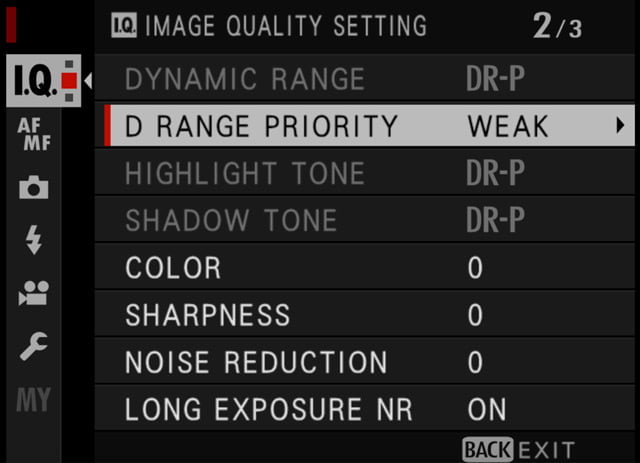 dynamic range priority