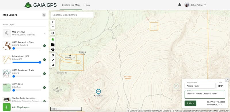 gaia gps camera icon