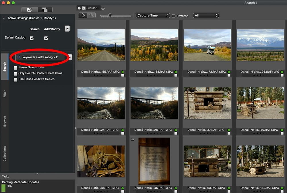 photo mechanic plus catalog search