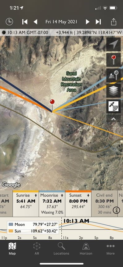 photographer's ephemeris planning