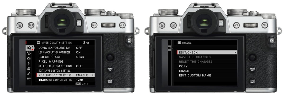 fujifilm new custom settings