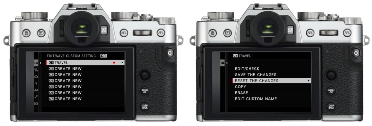 Fujifilm reset the changes