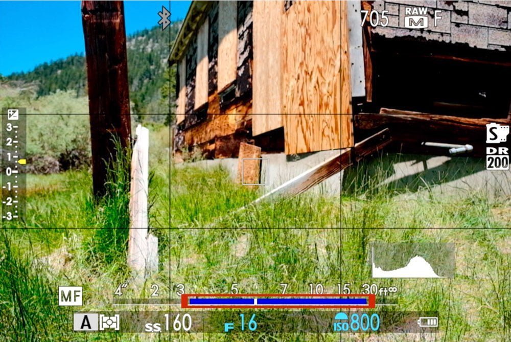 fujifilm depth of field scale