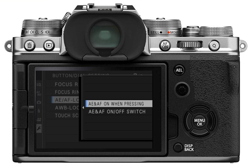 fujifilm ael lock mode