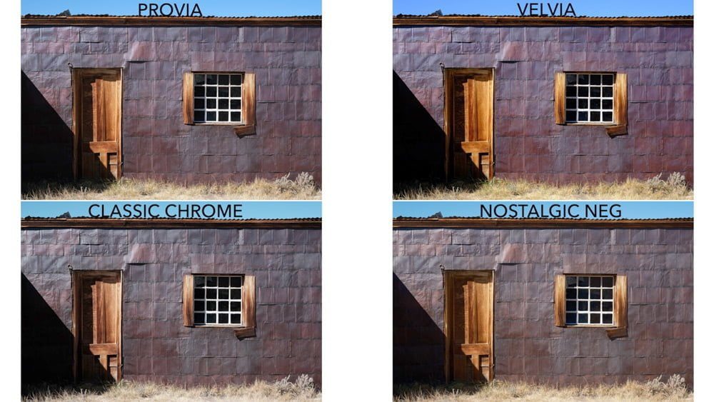 fuji film simulation comparisons