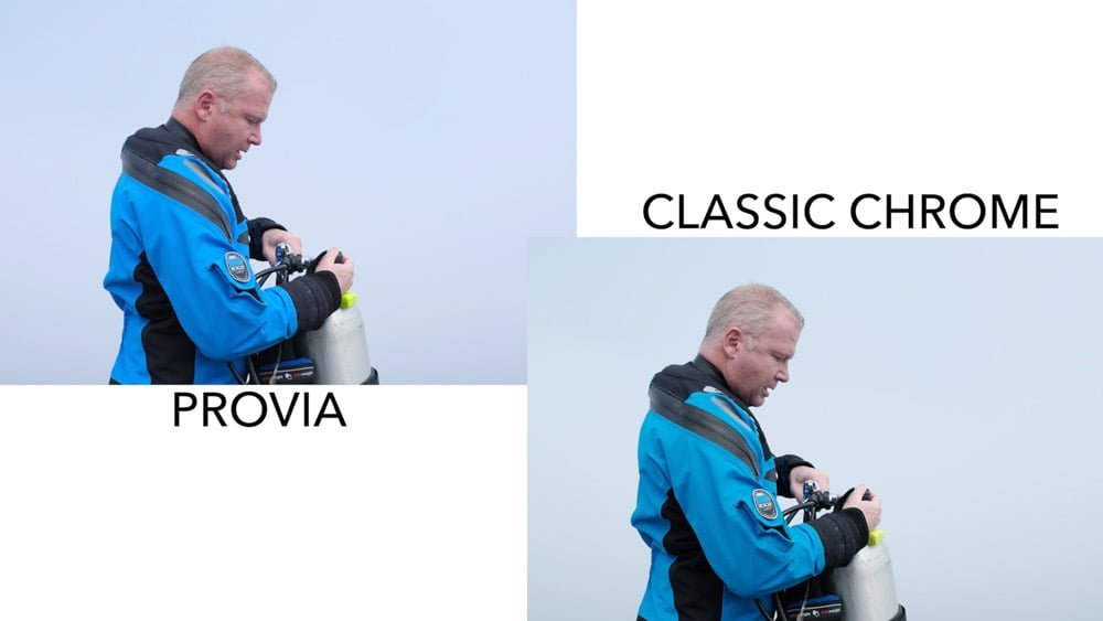 provia vs classic chrome film simulation comparison