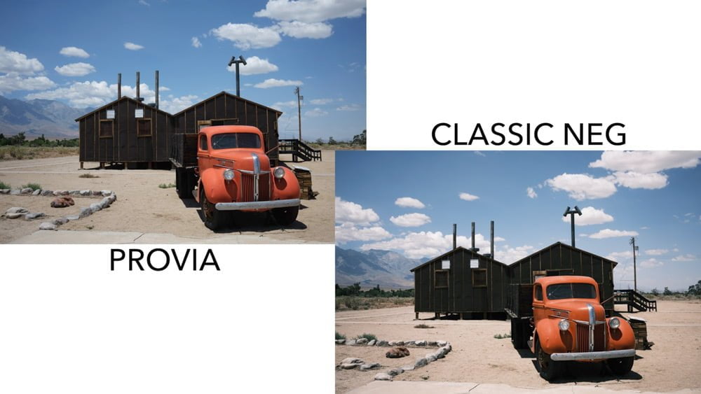 provia vs classic neg film simulation comparison