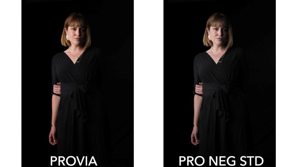 provia vs pro neg standard film simulation comparison