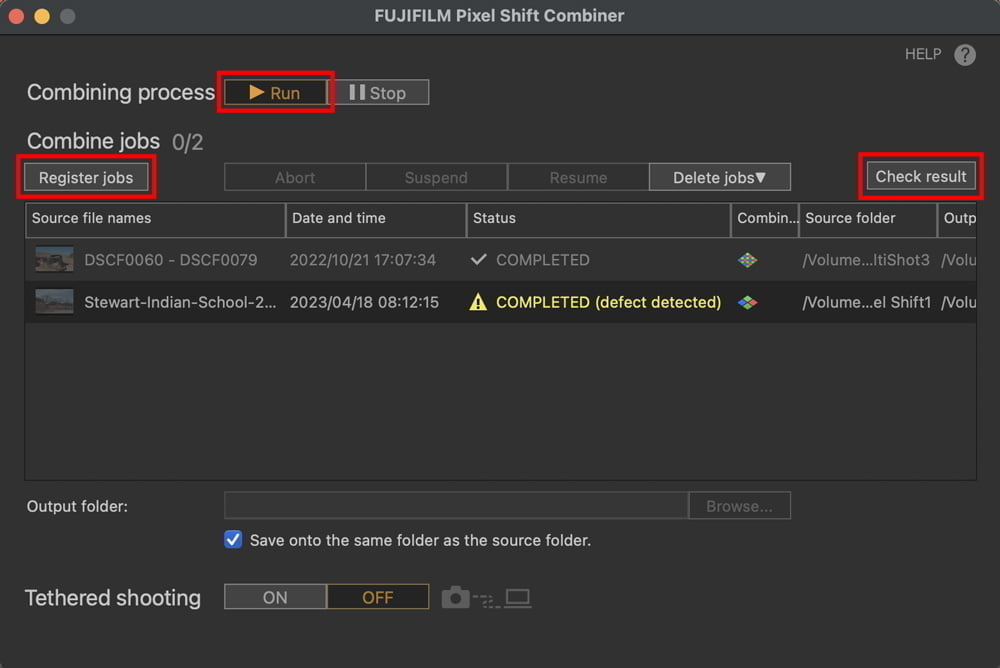fujifilm pixel shift combiner software