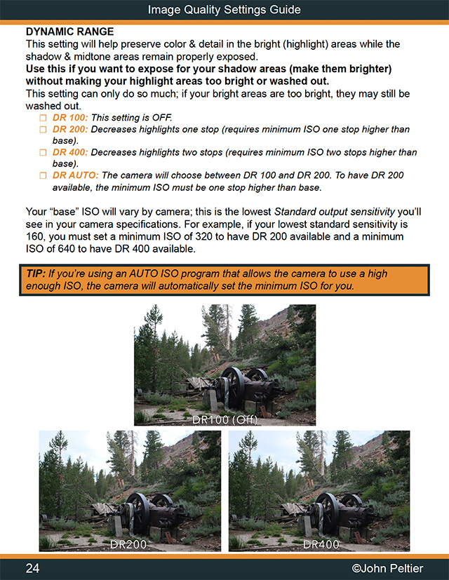 dynamic range settings