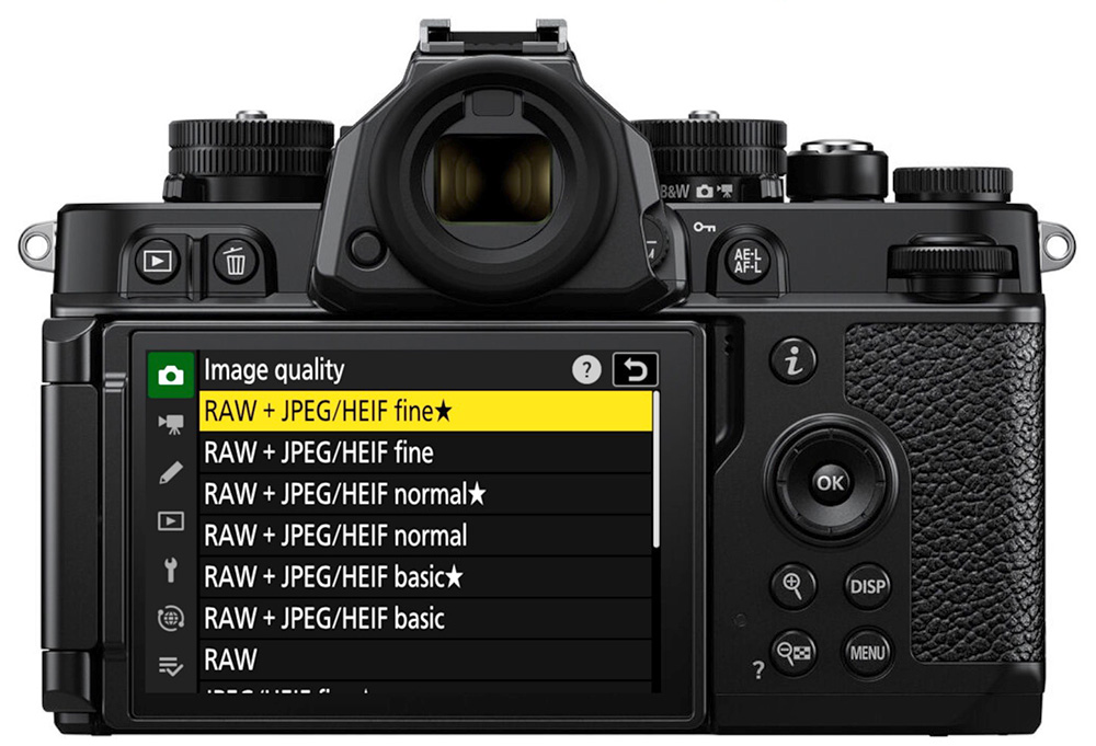 nikon zf image quality setting