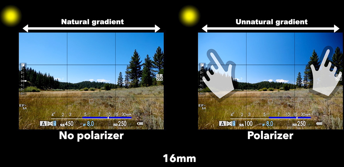 polarizing filter gradient