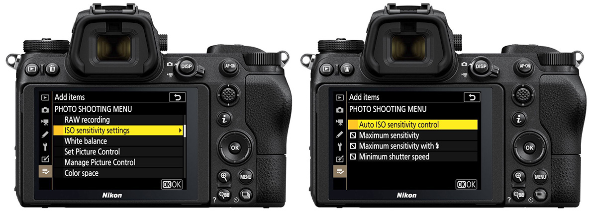 Nikon Z My Menu adding