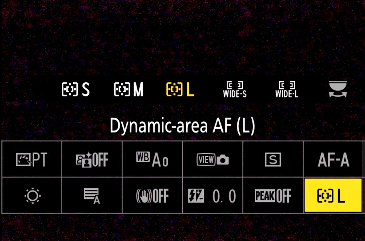 af area mode i menu